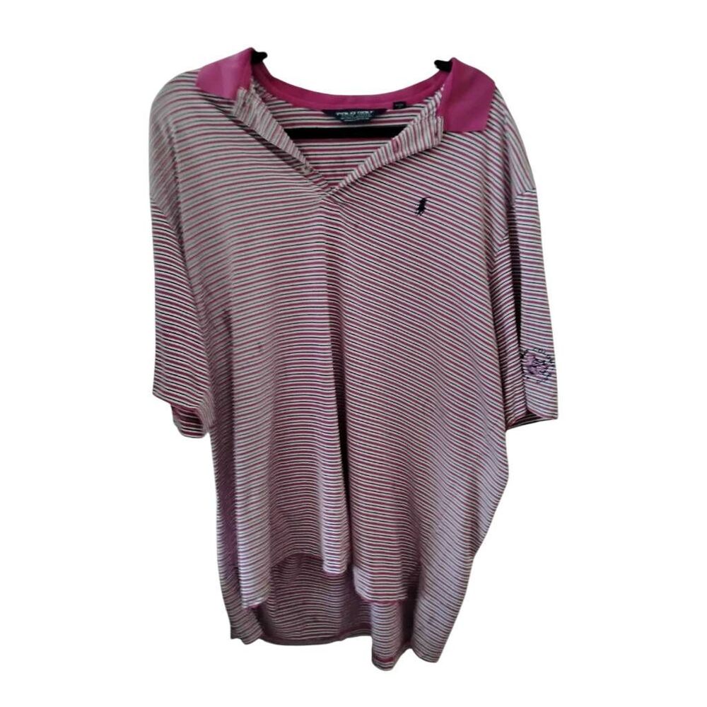 Men's Polo Ralph Lauren Striped Golf Polo Shirt Size Large